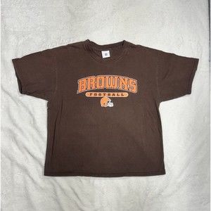 Vtg Y2K Cleveland Browns NFL Brand Brow Graphic T-Shirt Men’s Size XL